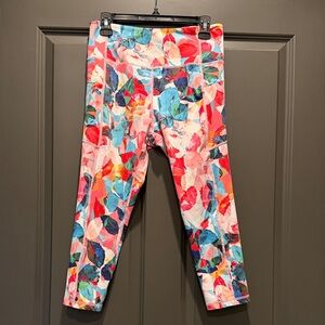 Zyia Active Women's Multicolor Floral Print High-Rise Leggings